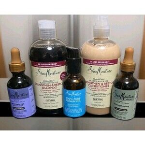 SheaMoisture Strengthen & Restore Set 5-Piece | JBCO Shampoo, Conditioner & Oils